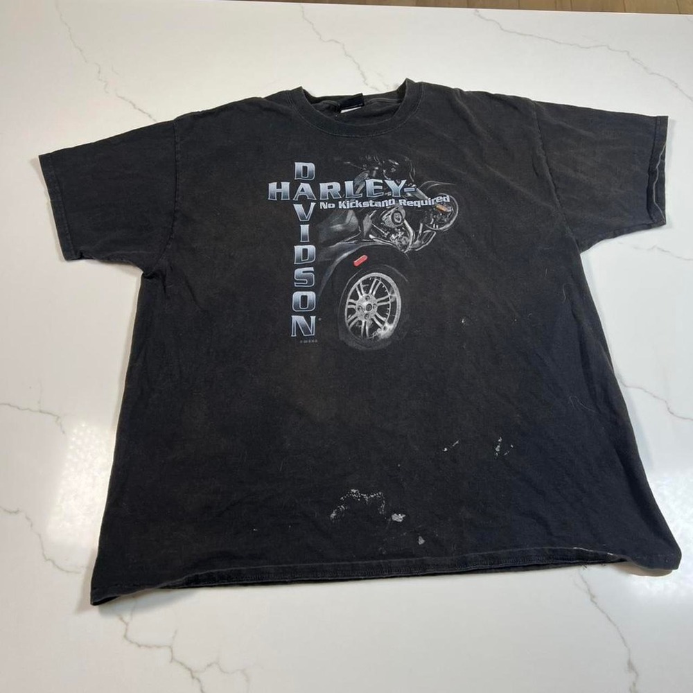 Vintage 90s heavyweight faded distressed Harley Davidson graphic‎ tee shirt